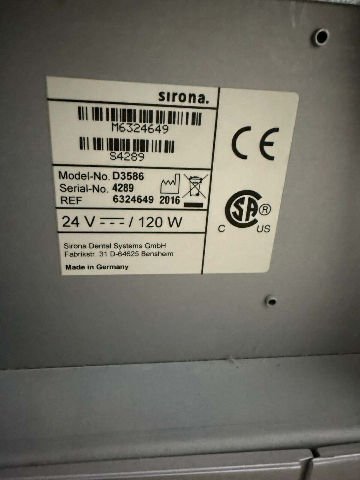 Komplettset ! Sirona inEos X5 Laborscanner Mit inLab 4 PC und Software für Cerec | 336812