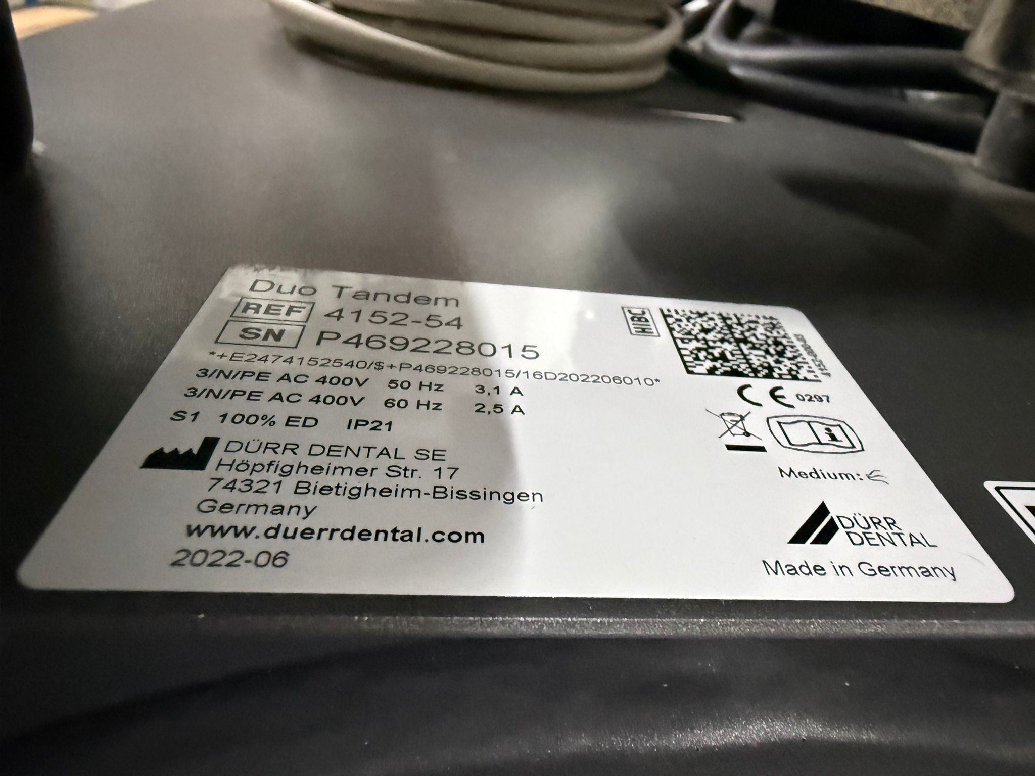 Dürr Dental Duo Tandem Kompressor Membrantrocknung ink Druckminderer REF 4152-54 | 336798