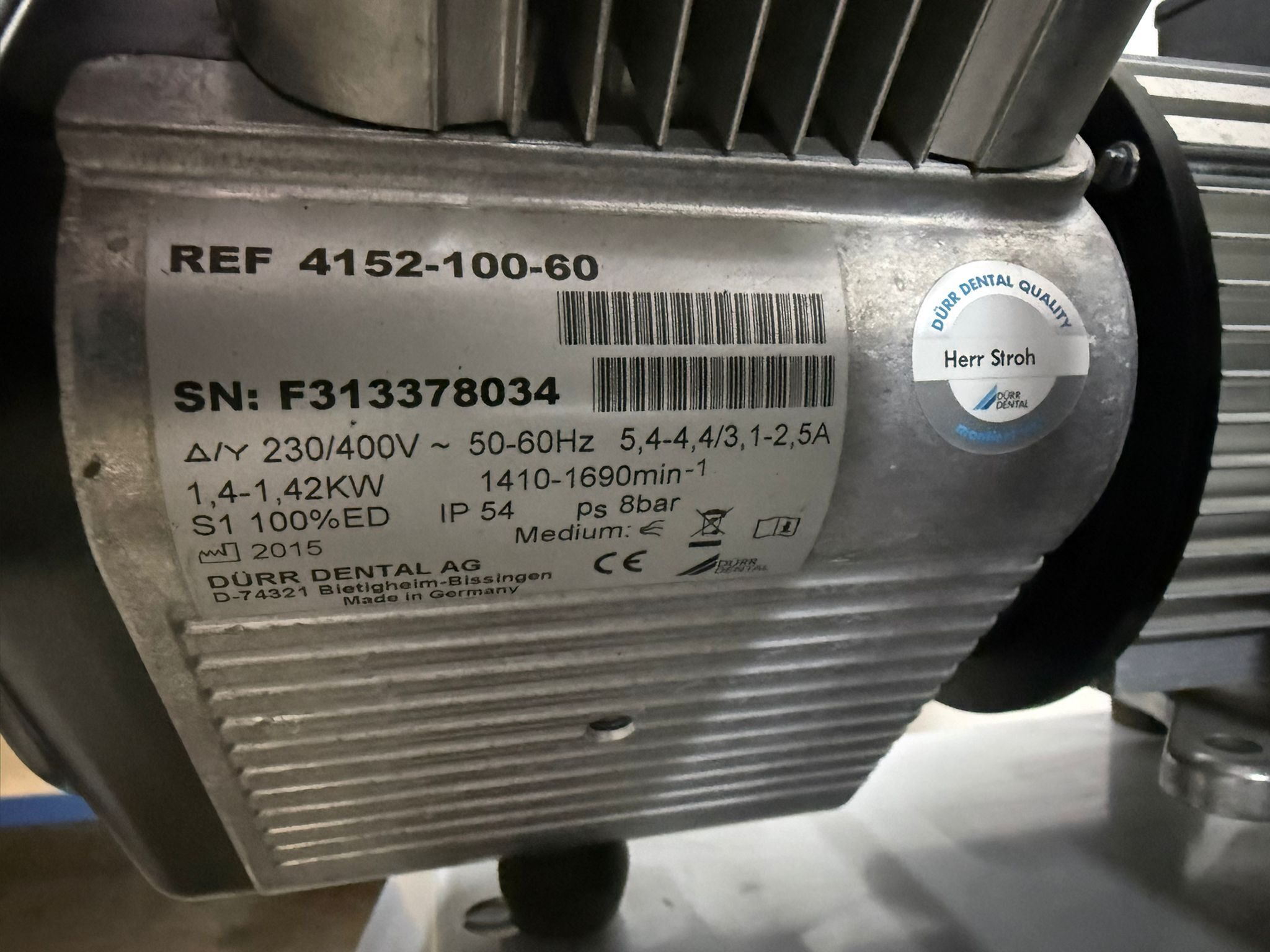 DÜRR Kompressor Duo Tandem 4152-54 mit Membran Trocknung 400V mit 2 Aggregaten | 336762