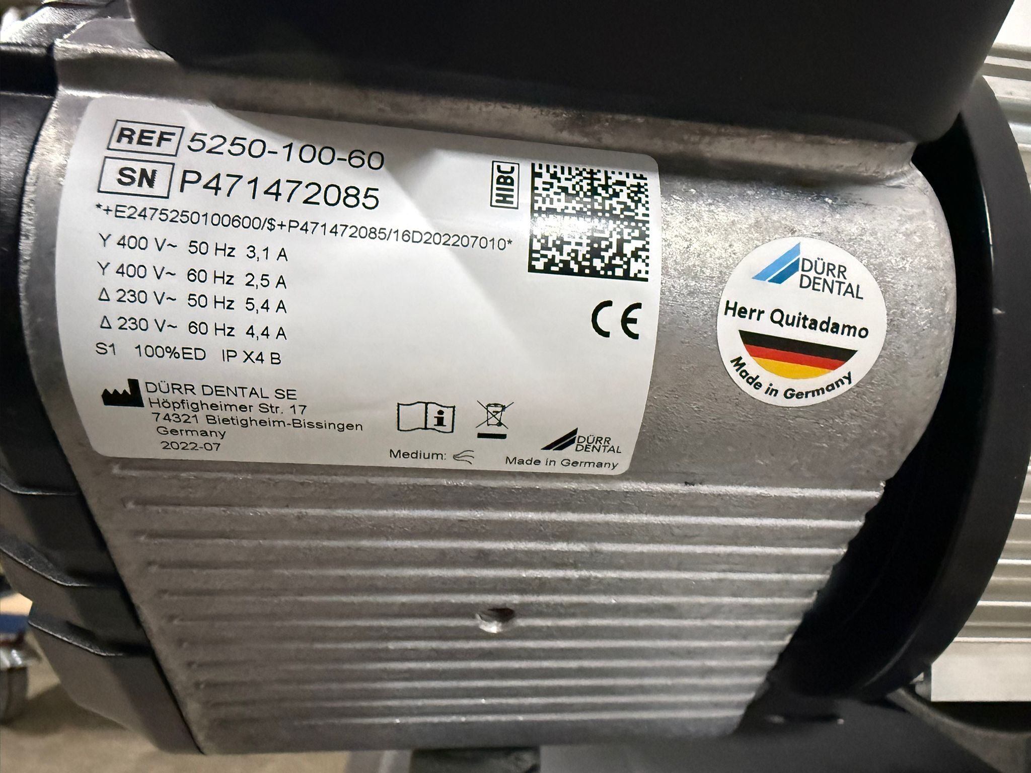 Dürr Dental Duo Tandem Kompressor Membrantrocknung ink Druckminderer REF 4152-54 | 336800