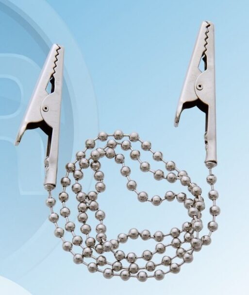 Serviettenhalter Kugelkette mit Krokodilklemmen (6 Stück) | 337184