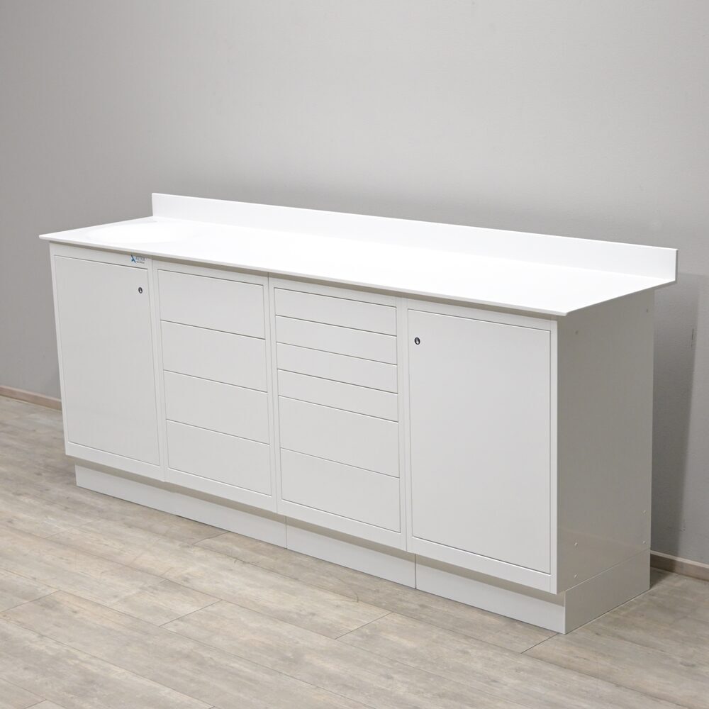 Astra Focus Plinth² 4er Behandlungszeile / Schrankzeile aus Stahl, neu | 336664