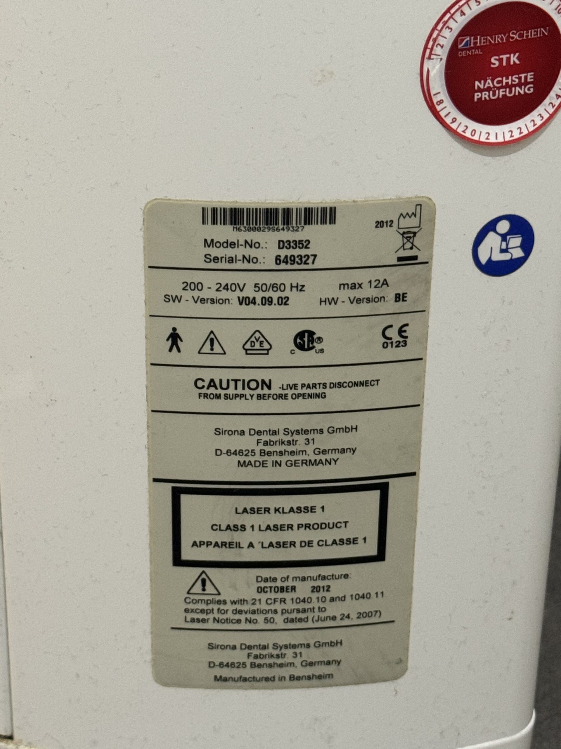 Sirona Orthophos XG 3D, Digitale Volumentomographie (DVT, OPTG + Fernröntgen) | 337085