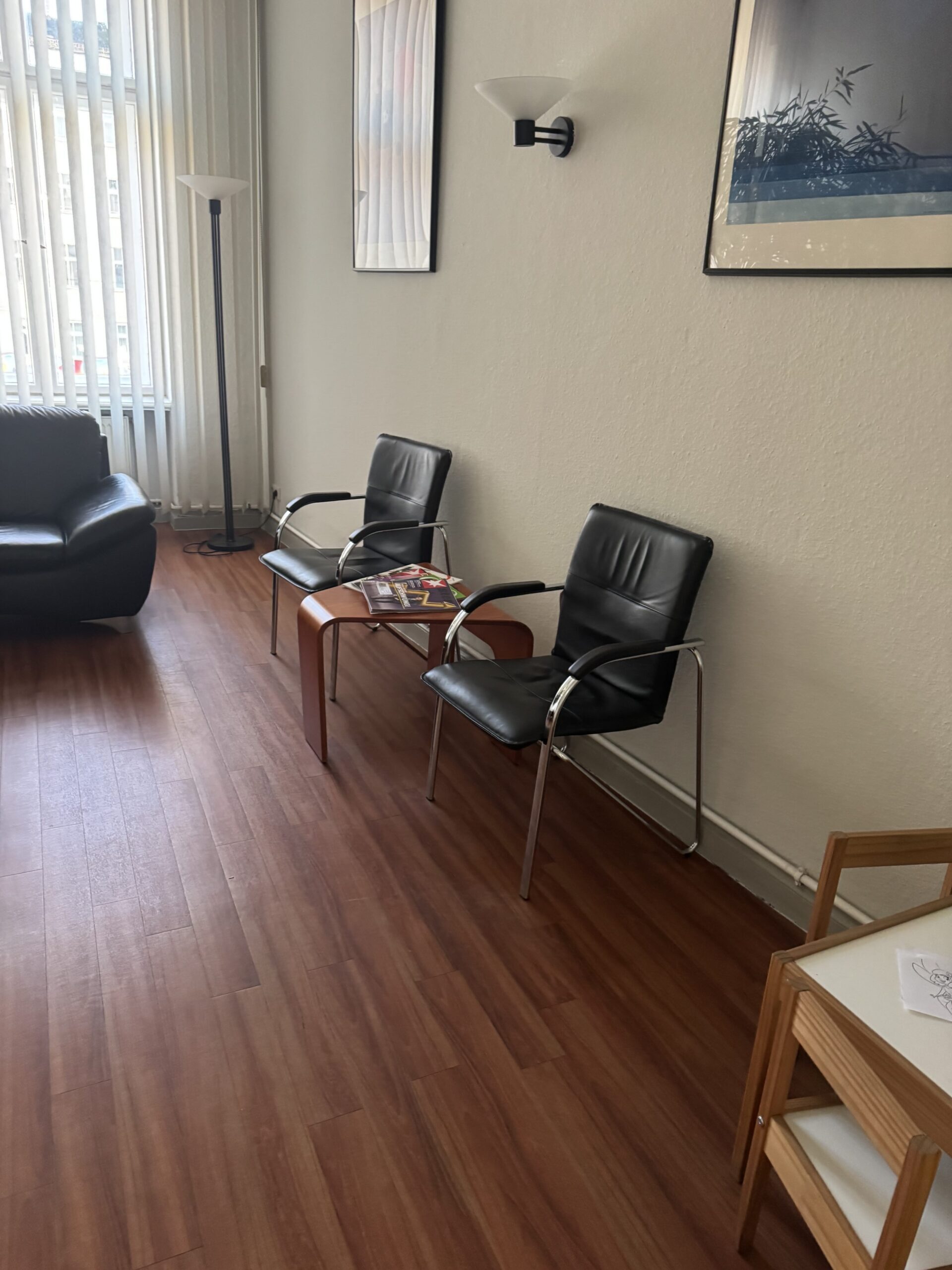 Wartezimmer Mobiliar Leder schwarz | 337253