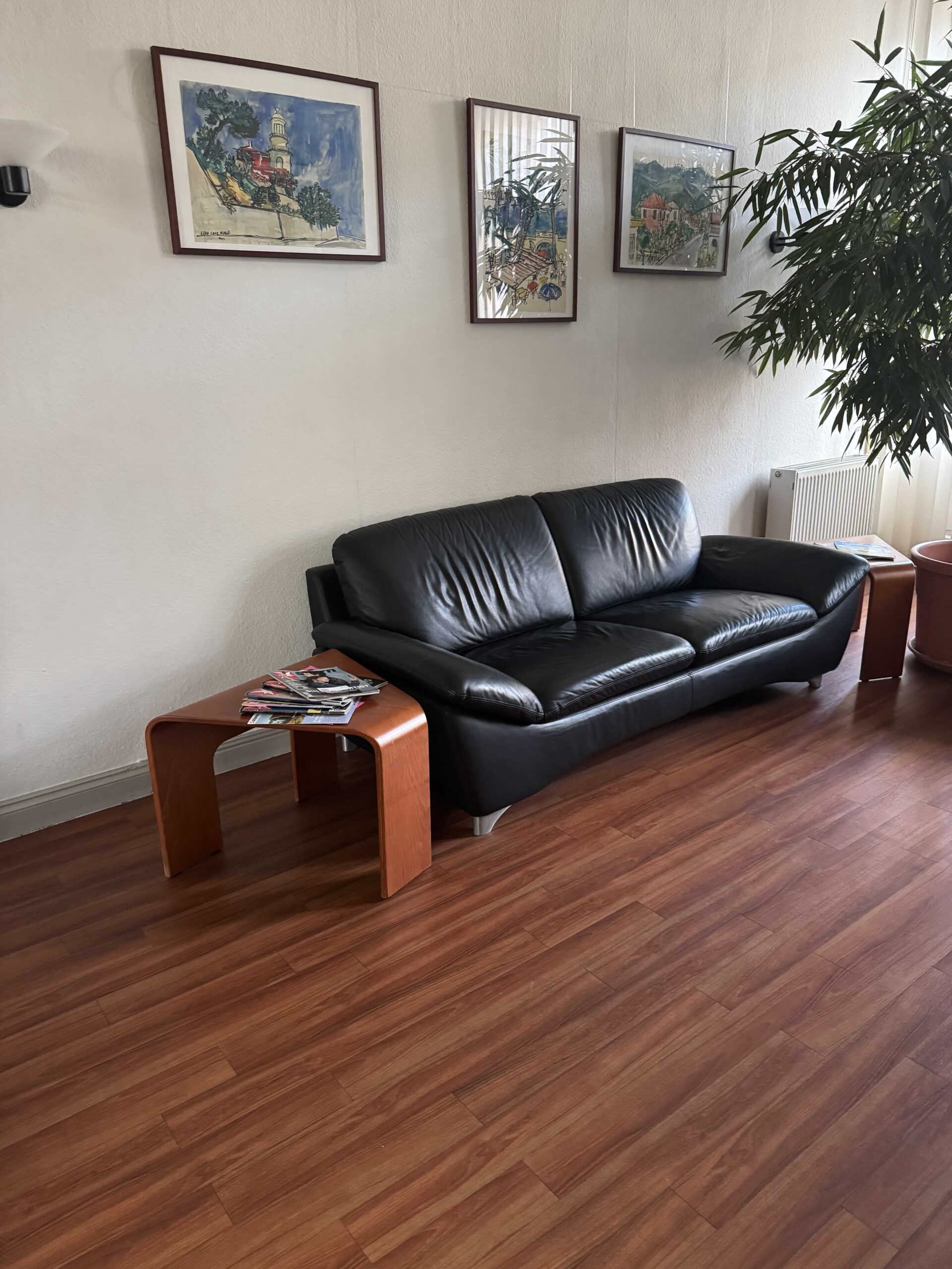 Wartezimmer Mobiliar Leder schwarz | 337254