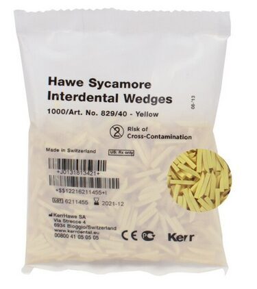 Interdentalkeile gelb ohne Einkerbung (1000 Stück) | 337470