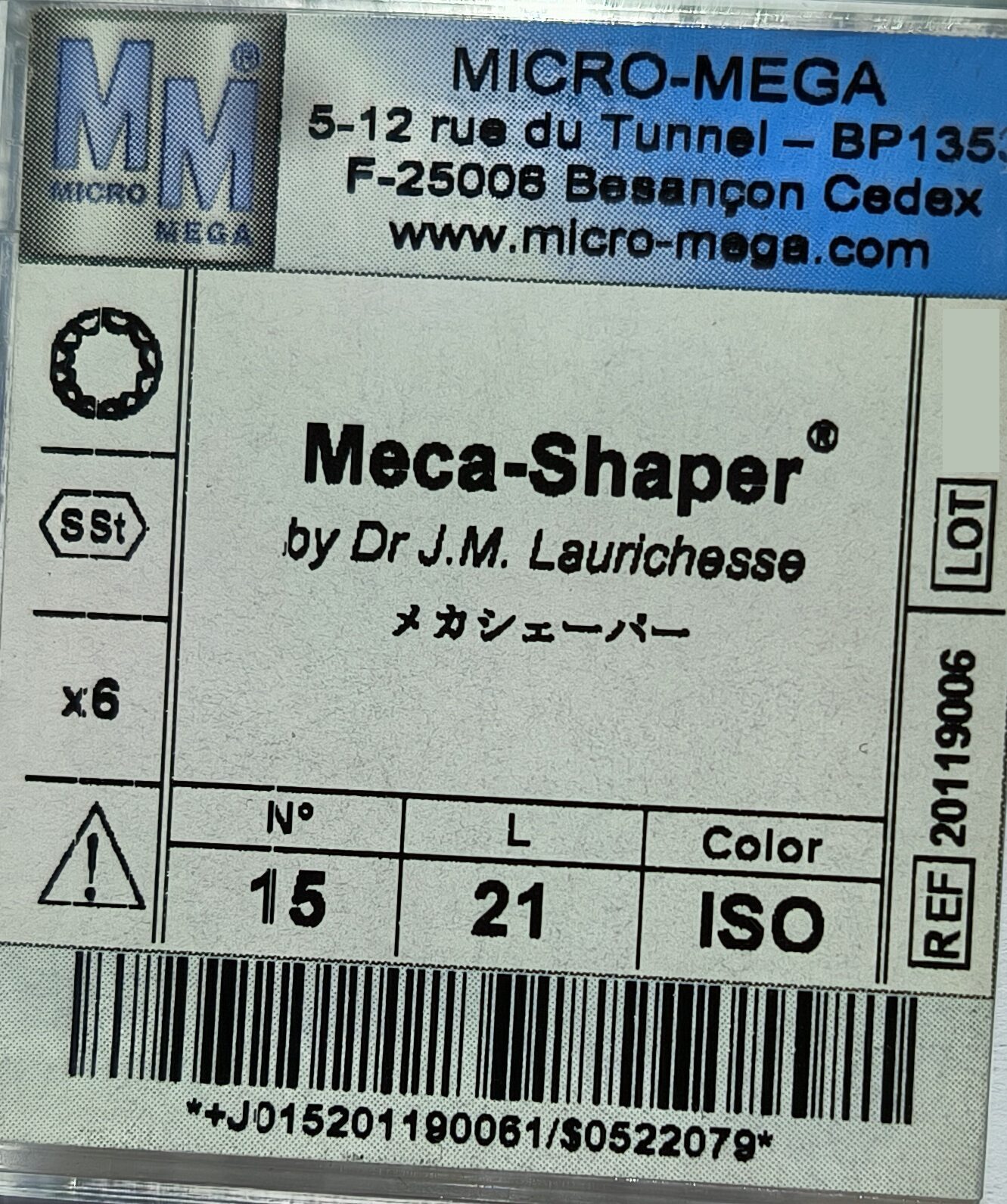 Meca Shaper 21mm ISO 15 weiß (2x 6 Stück) | 336840