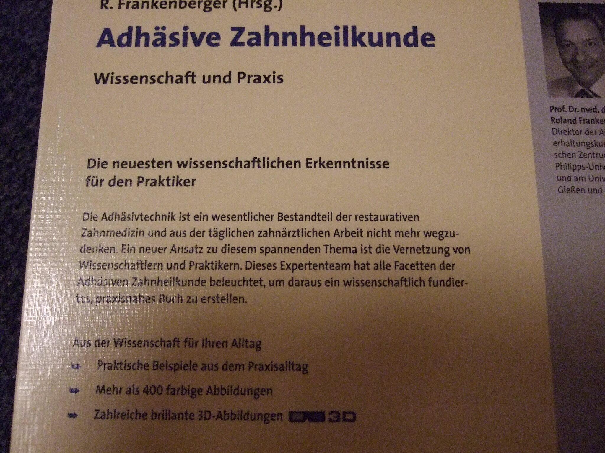 Fachbuch Adhäsive Zahnheilkunde Herausgeber Roland Frankenberger neuwertig | 338063