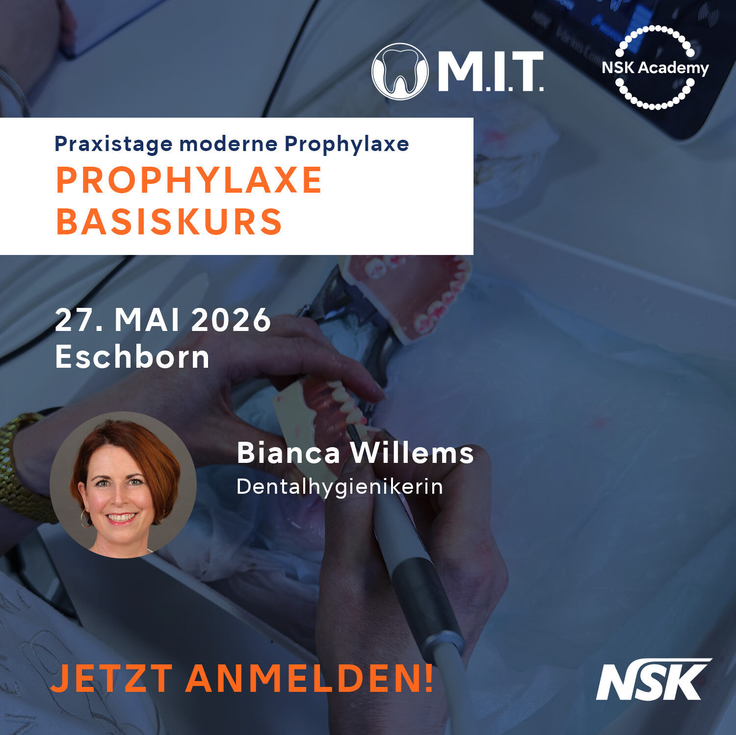 NSK Academy: Praxistage Moderne Prophylaxe 2026: Prophylaxe Basiskurs (für die supragingivale Behandlung) | 338175
