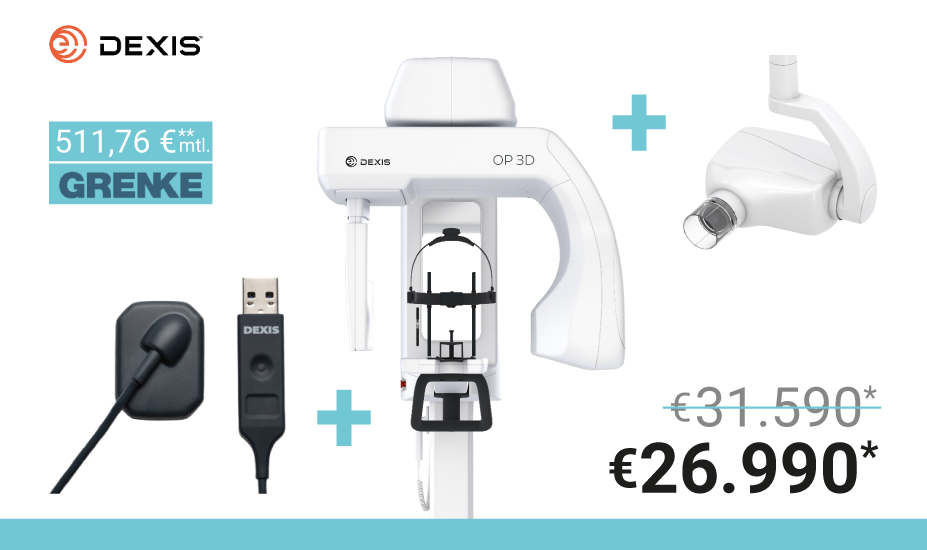 Röntgenpaket Großröntgen: DEXIS OP 3D + Röntgenstrahler + Röntgensensor | 338173