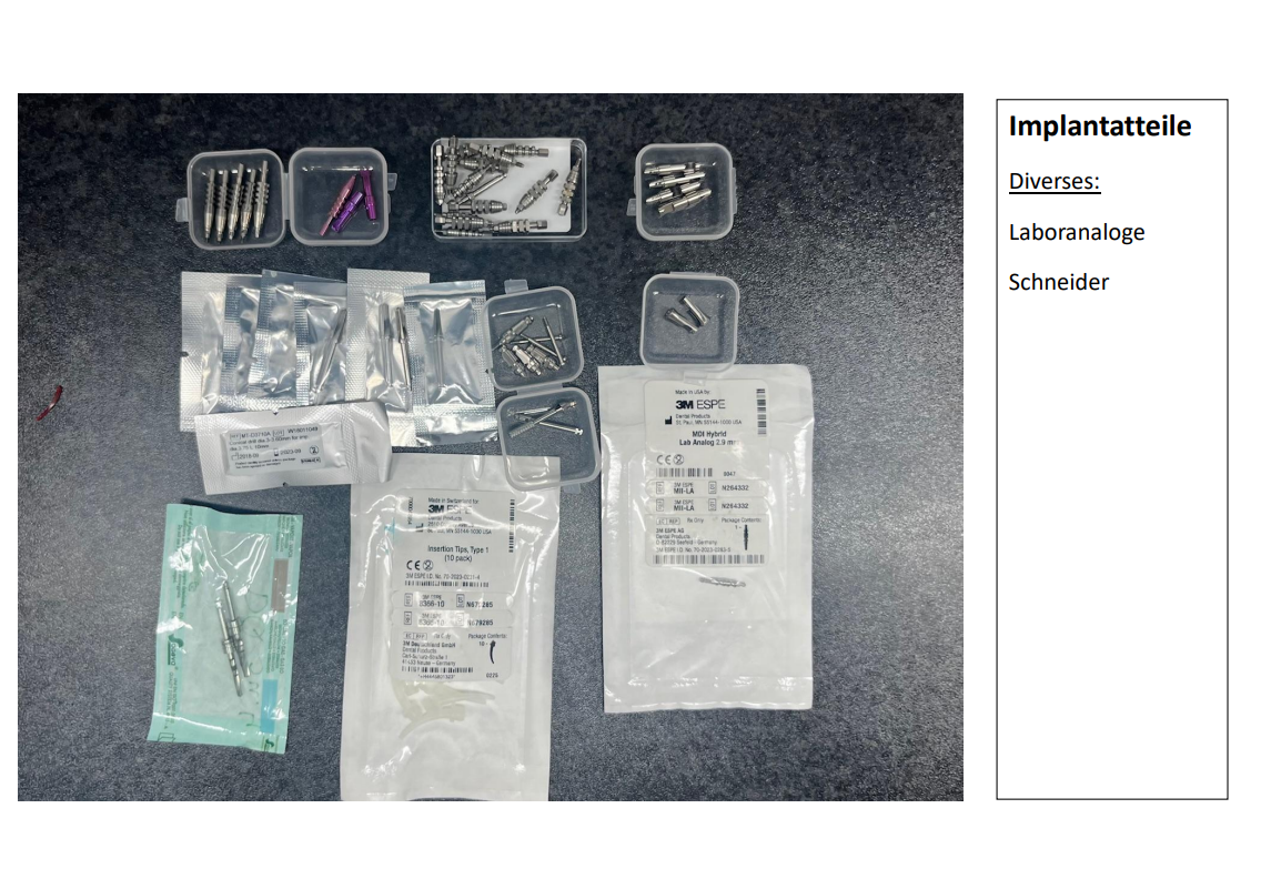 Implantate, Implantatteile, Instrumente, Bohrer und Schleifkörper Typ: ICX, Nobel Biocare, teilweise original verpackt, … | 340387