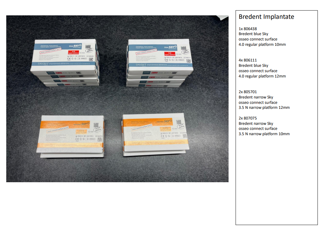 Dental Implantate, Implantat Set, Implantatteile original verpackt Typ: Ankylos, Nobel Biocare, ICX, ICX – Magelan, Bredent, Trion, MIS-SEVEN, Ti TIOLOX, Gutta, Percha, Endo, … | 340400