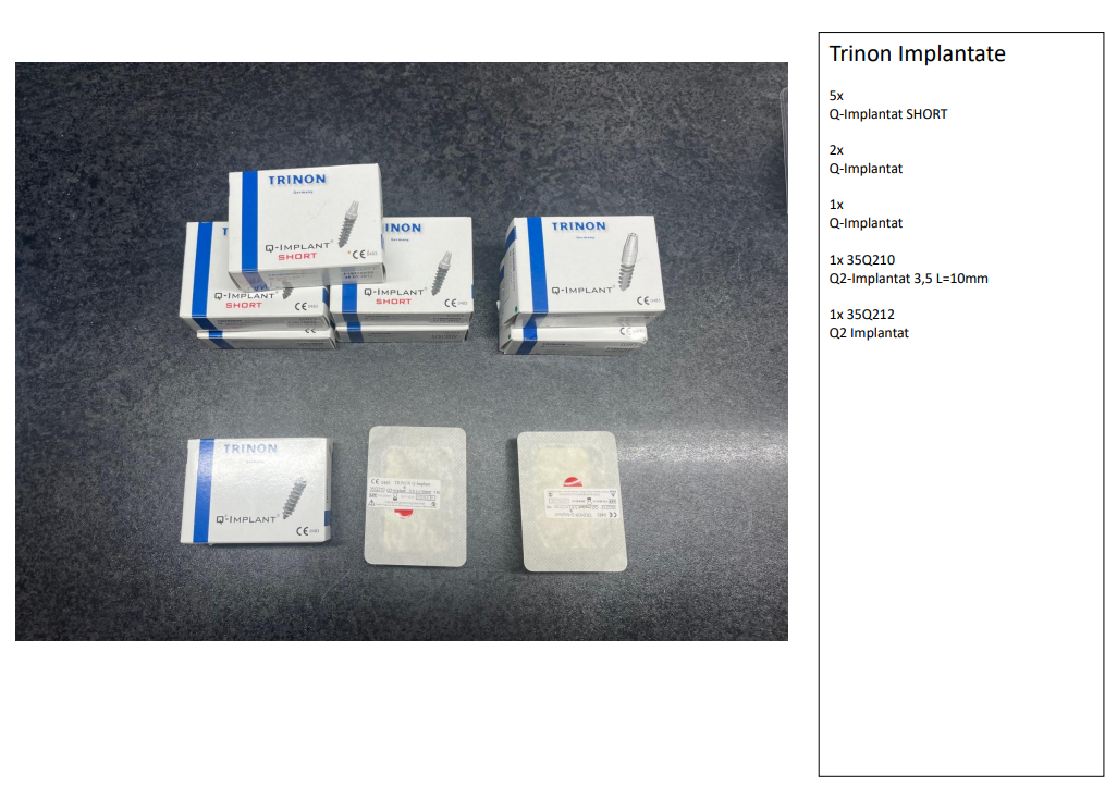 Dental Implantate, Implantat Set, Implantatteile original verpackt Typ: Ankylos, Nobel Biocare, ICX, ICX – Magelan, Bredent, Trion, MIS-SEVEN, Ti TIOLOX, Gutta, Percha, Endo, … | 340402