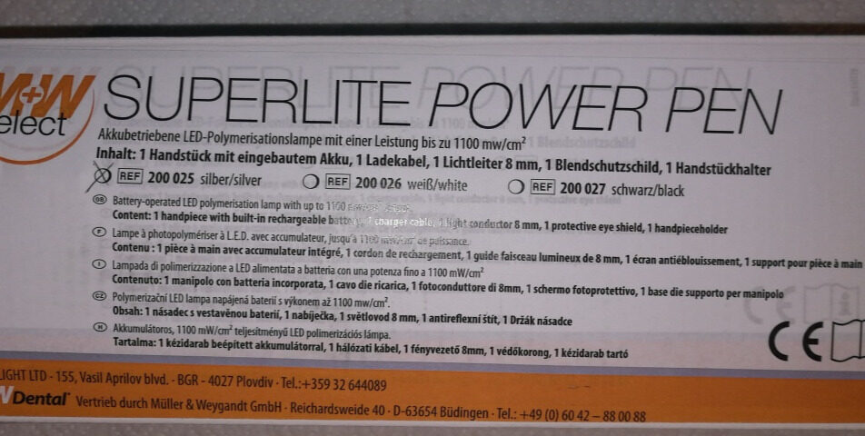 Polymerisationslampe SUPERLITE POWER PEN, Lichtleiter neu | 340938