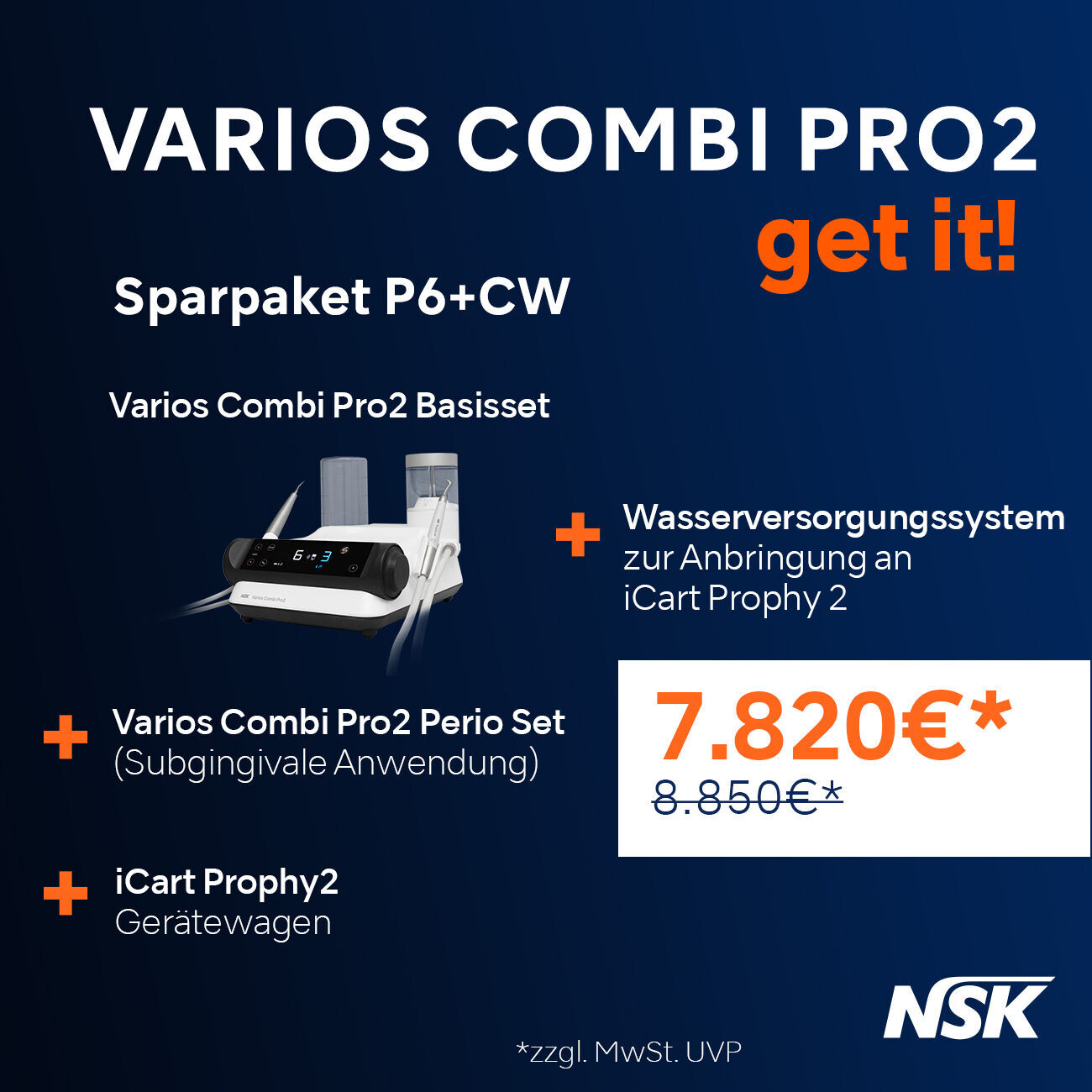 NSK Get it! Aktion: Varios Combi Pro2 – Sparpaket P6+CW | 340301