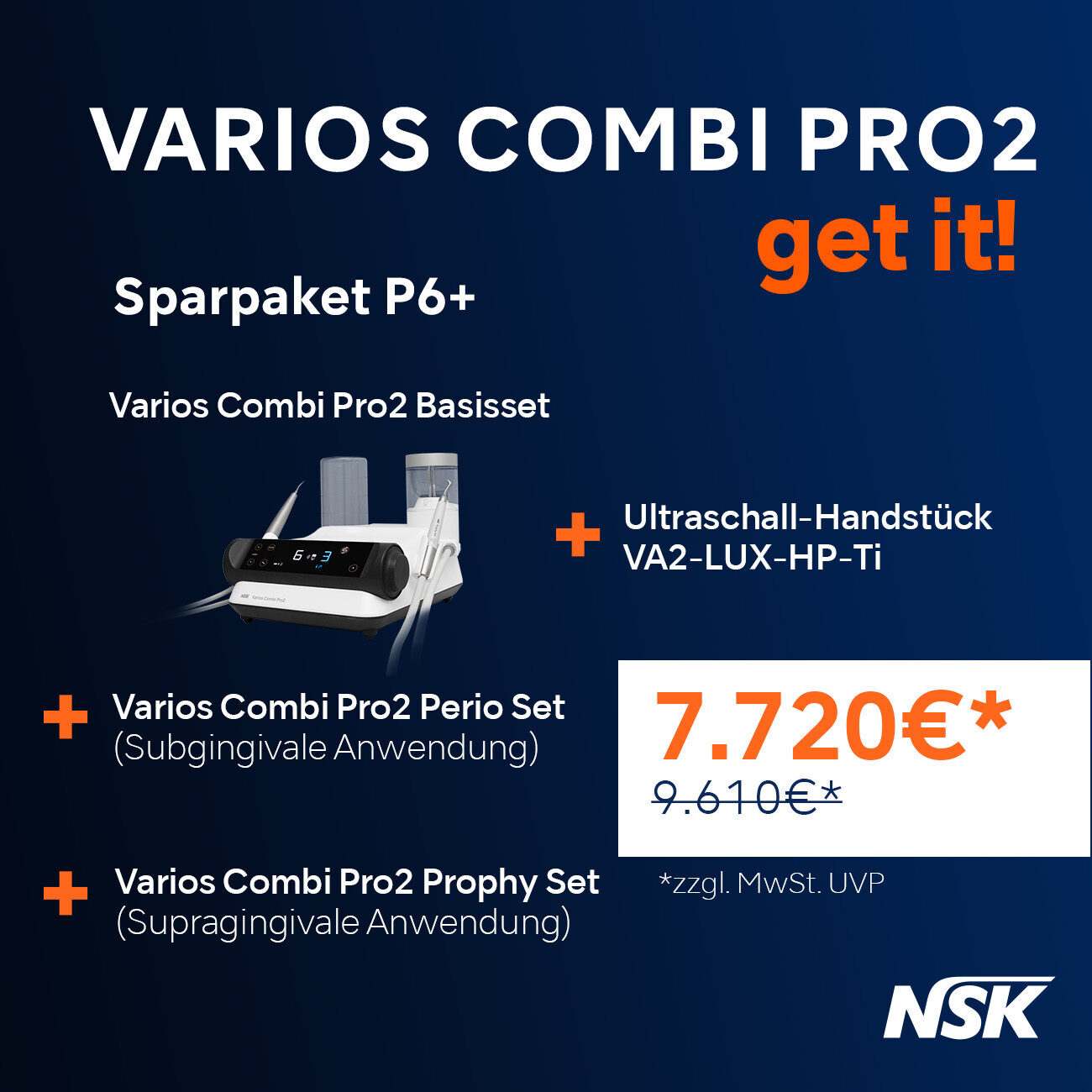 NSK Get it! Aktion: Varios Combi Pro2 – Sparpaket P6+ | 340781