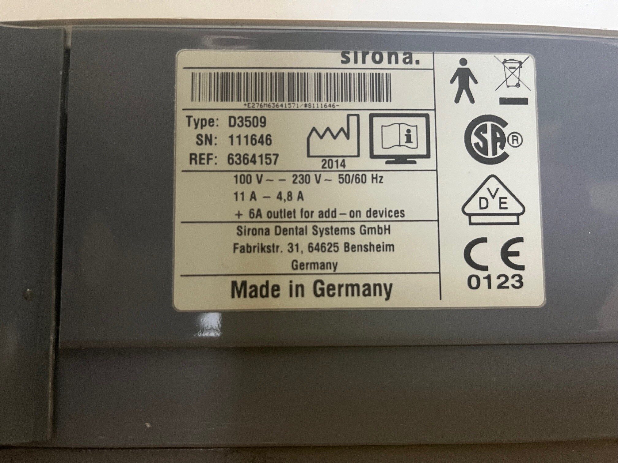 Sirona TENEO – Trockenabsaugung. Vollausstattung – BJ 2014 | 339908