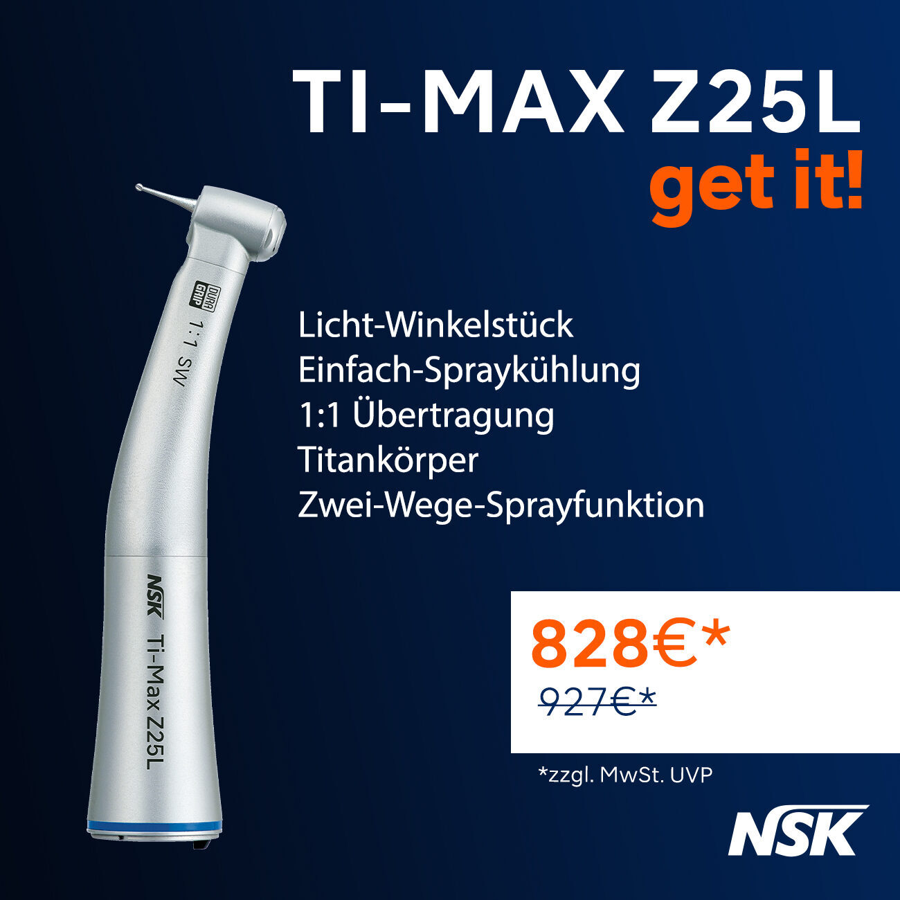 NSK Get it! Aktion: Winkelstück Z25L | 340305