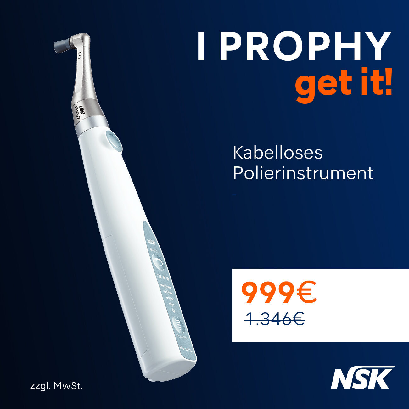 NSK-Aktion: iProphy – Kabelloser Prophylaxemotor | 340702