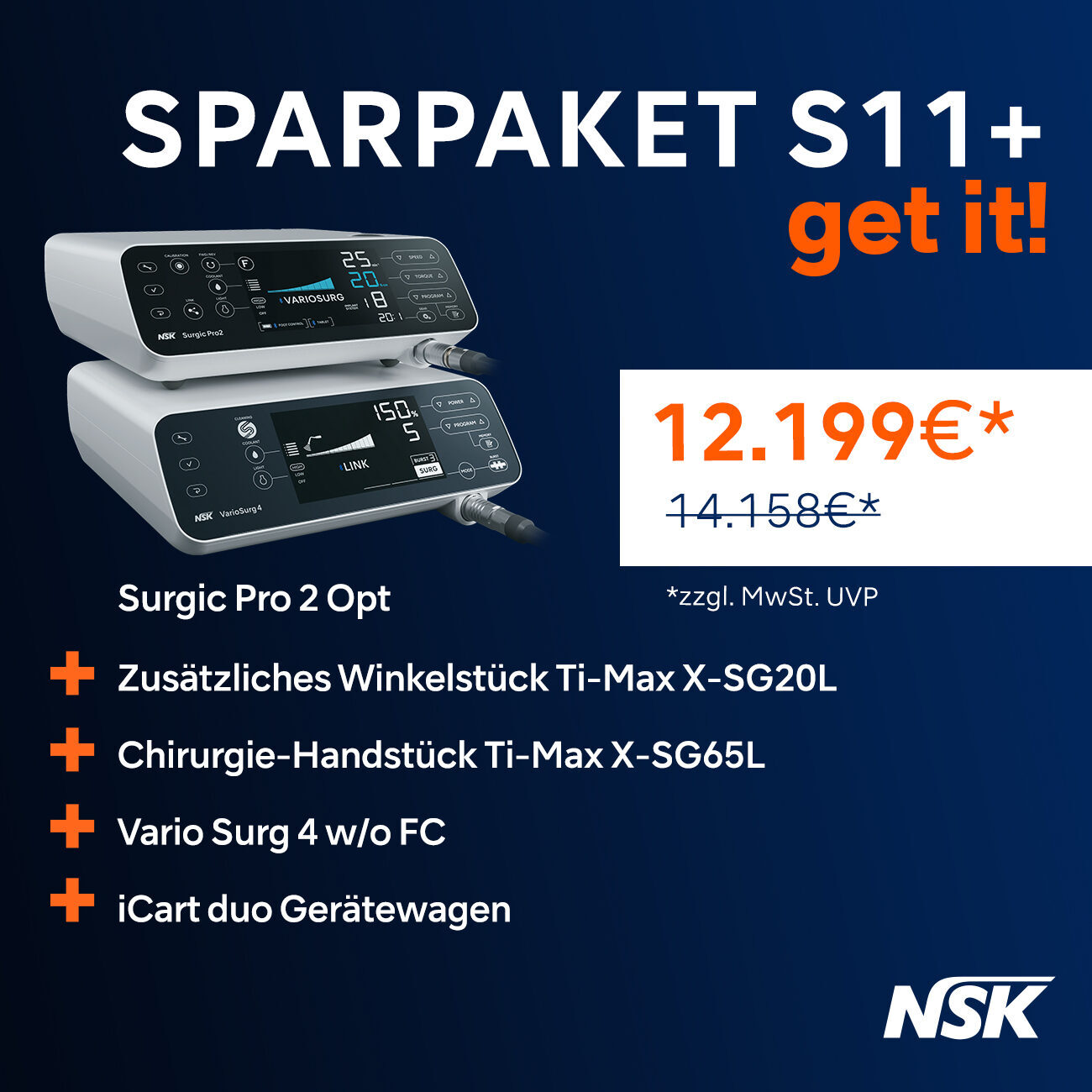 NSK Get it! Aktion: Surgic Pro2 + Vario Surg4 | 340288