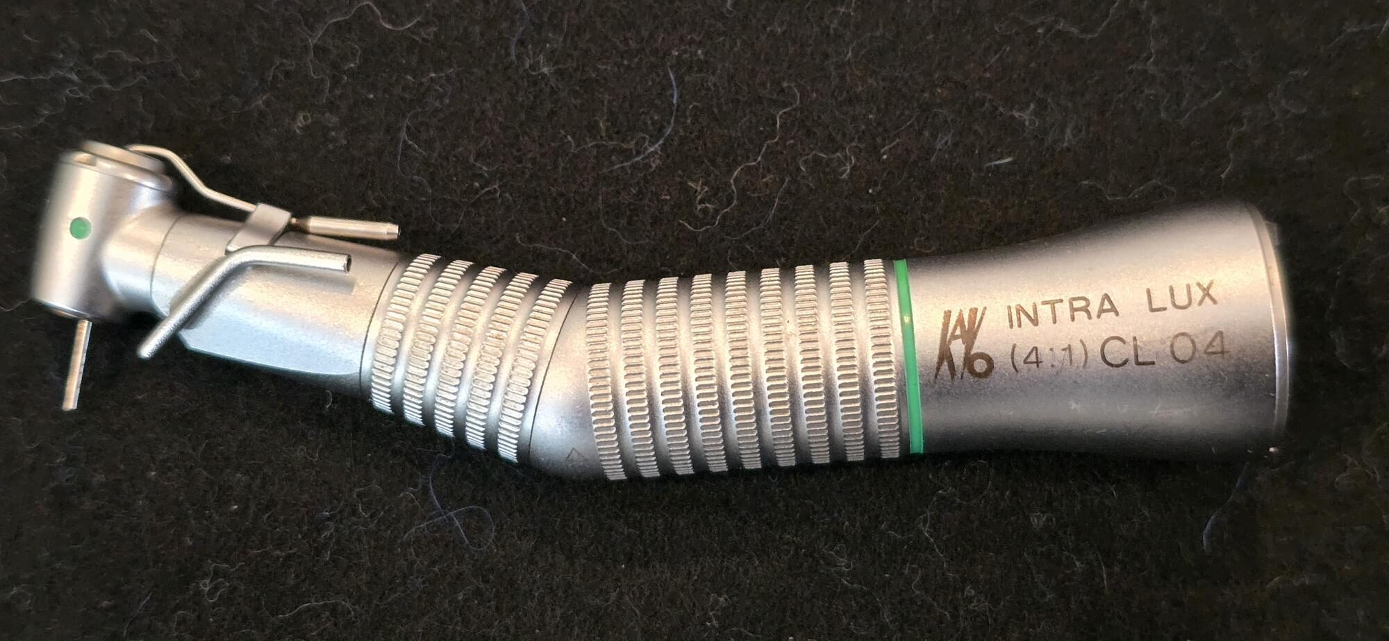 KaVo Chirurgie-Winkelstück grün CL 04 Intra Lux für interne Kühlung, mit Kopf: Lichtwinkelstück speziell für Chirurgie und Implantologie mit intern gekühlten Bohrern geeignet | 341860