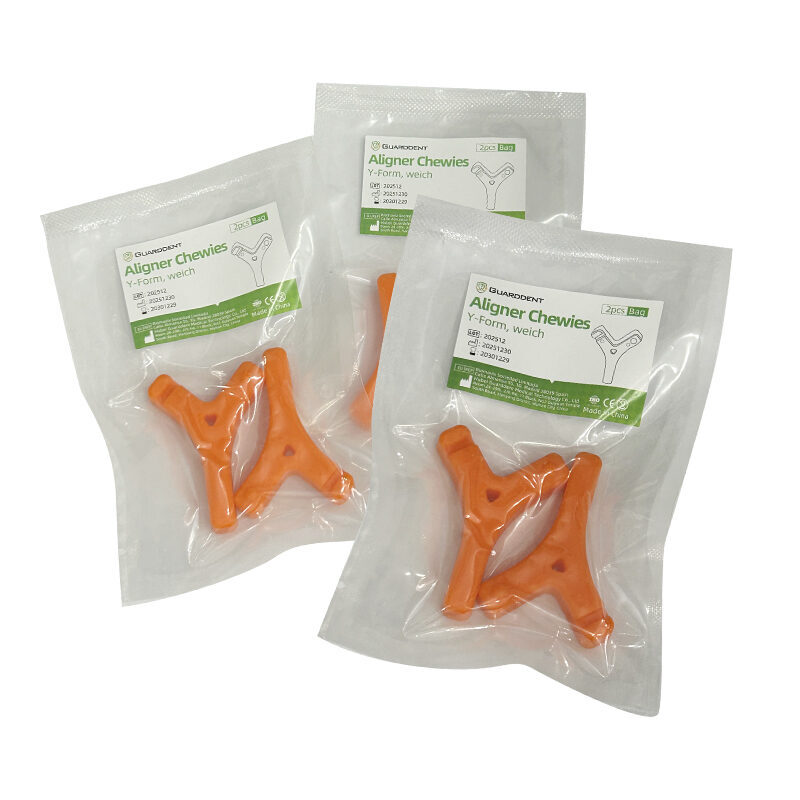 Guarddent Aligner Chewies Y-Form, weich, Orangengeschmack (3×2 St.) | 342329