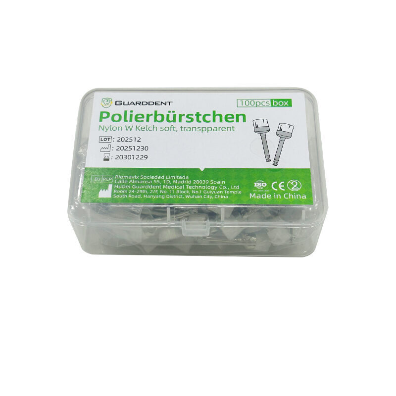 Guarddent Polierbürstchen Nylon W soft, transparent (3×100 Stück) | 342357