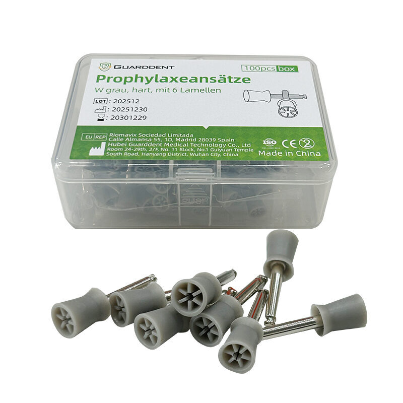 Guarddent Prophylaxeansätze W grau, hart, mit 6 Lamellen (3×100 Stück) | 342367