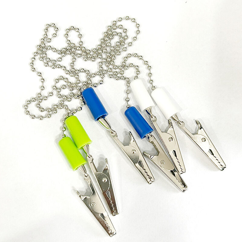 Guarddent Serviettenhalter Perlenkette mit Krokodilklemmen, verchromt, farblich sortiert (10 Stück) | 342383