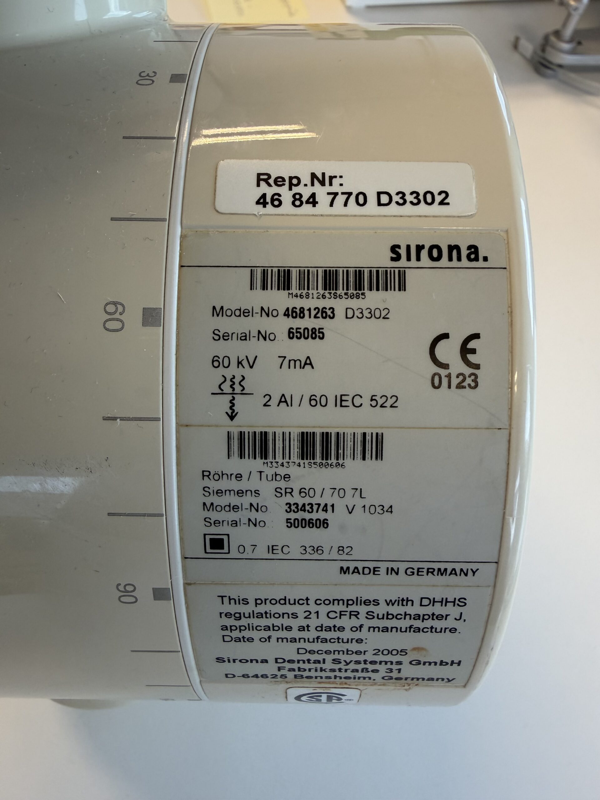 Sirona Heliodent DS Kleinröntgen / Strahlerkopf / Röhre / Tubus defekt | 341981