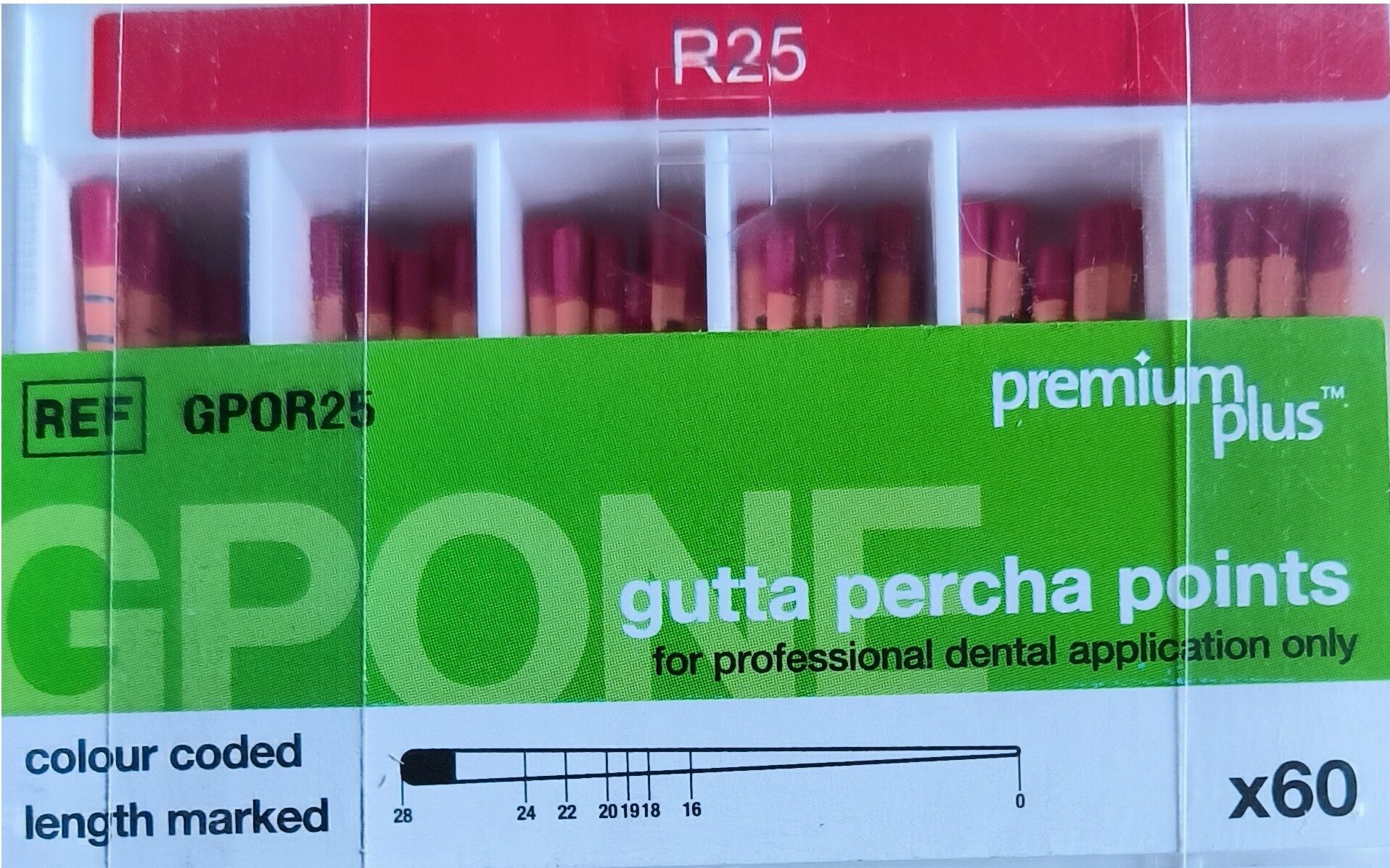 ONE Guttaperchaspitzen R25 (3x 60 Stück) | 341560