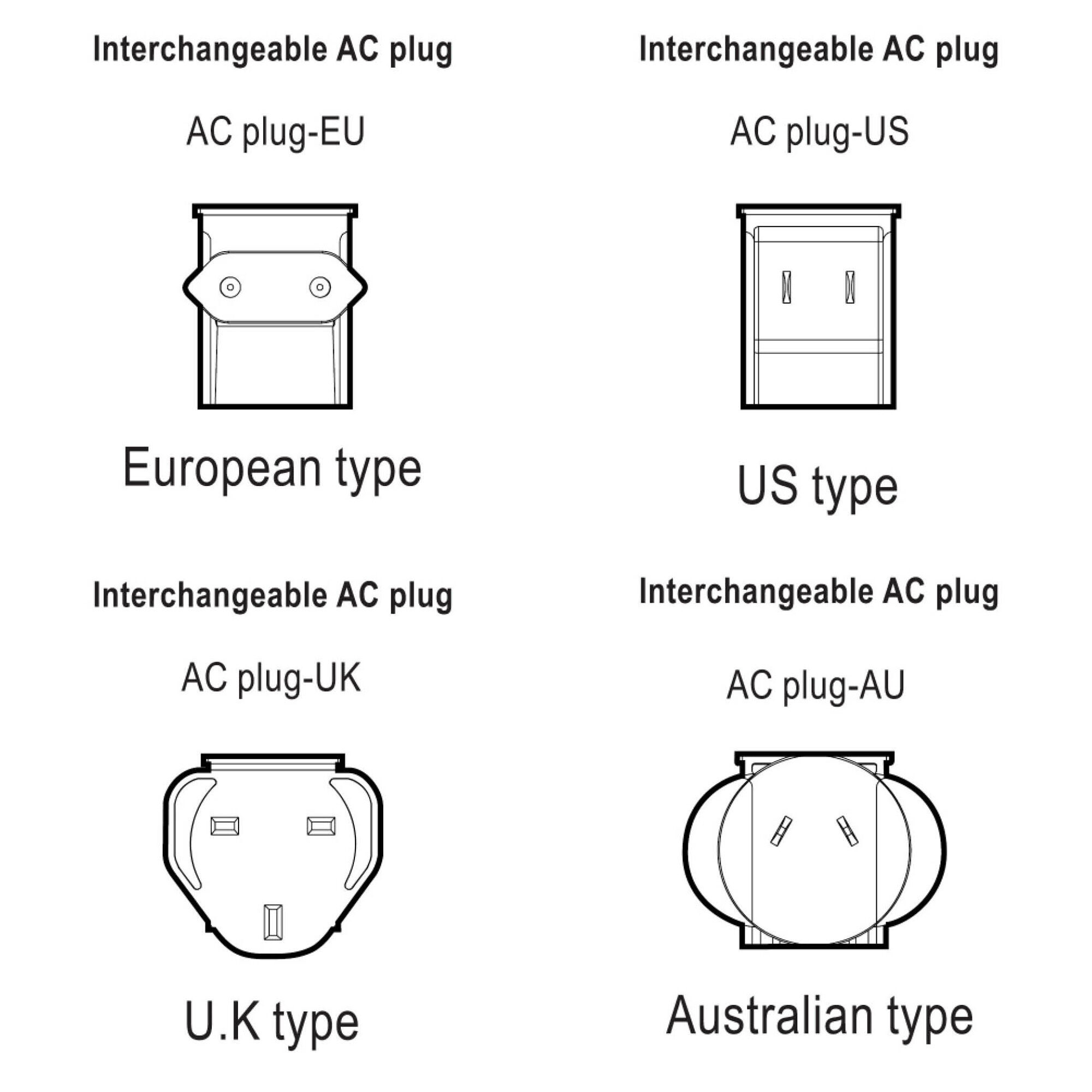 Steckernetzteil ~40W mit Anschluss-Wechseladapter | Ausgang Festspannung 24V DC über M12-A Sensorstecker | 343518