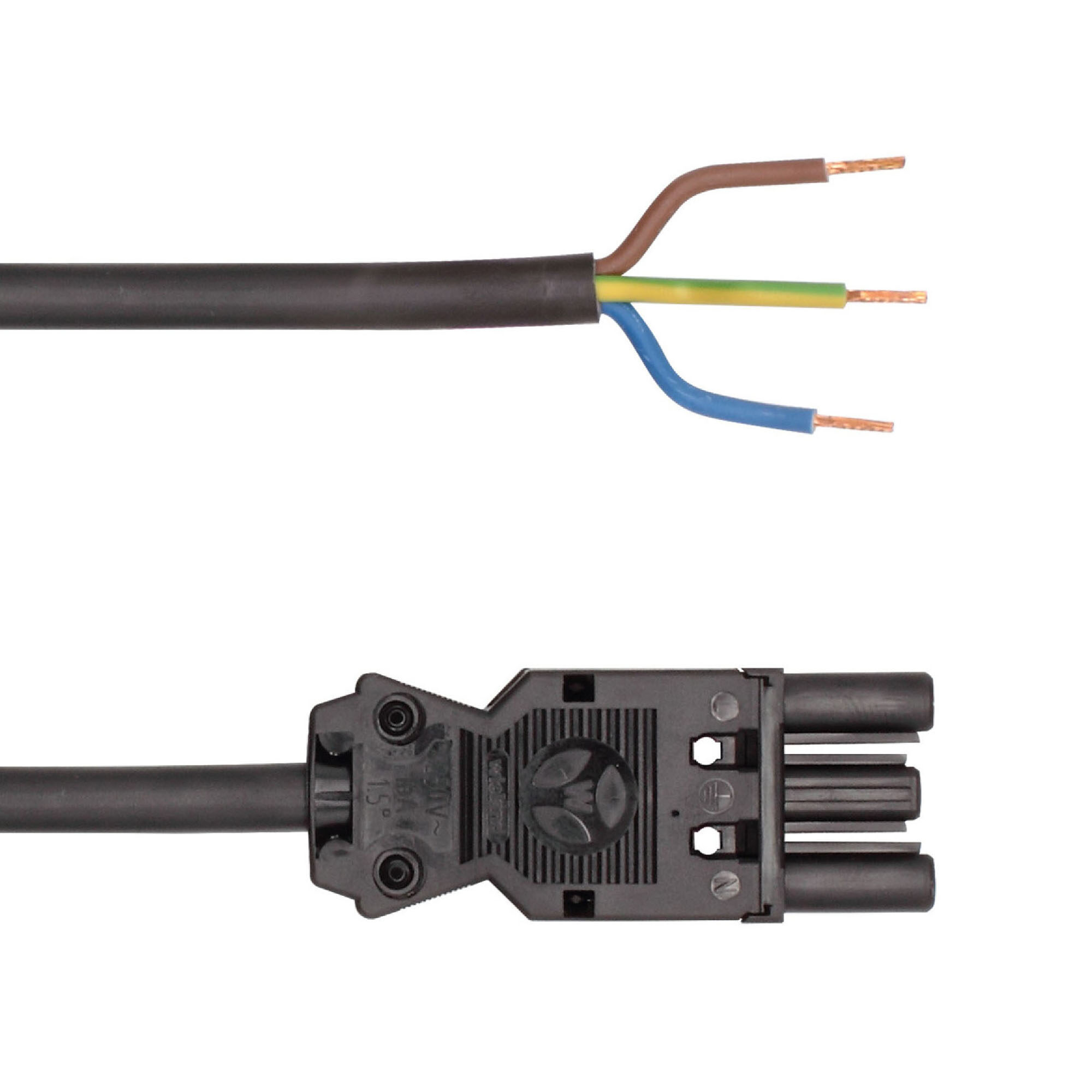 Anschlusskabel für LED2WORK Leuchten mit Wieland GST18i Anschluss, 5m | 343360