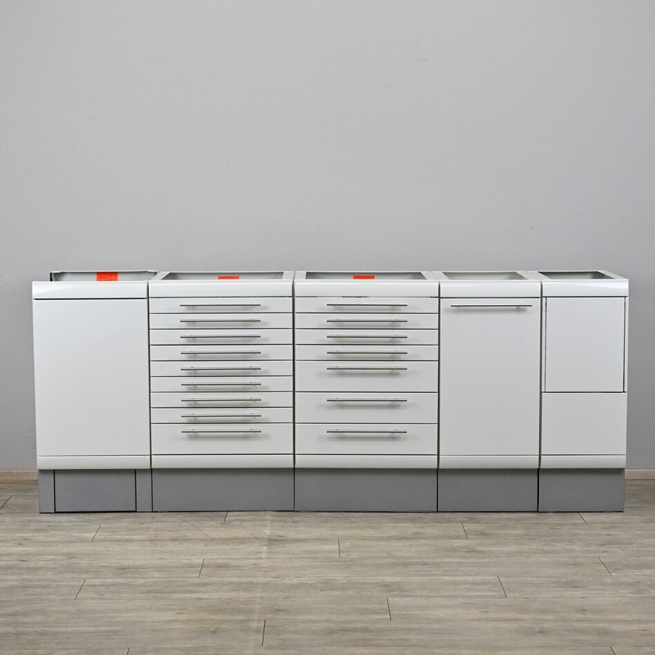 Baisch MATCH 4,5er Behandlungszeile / Schrankzeile aus Stahl, gebraucht | 343590