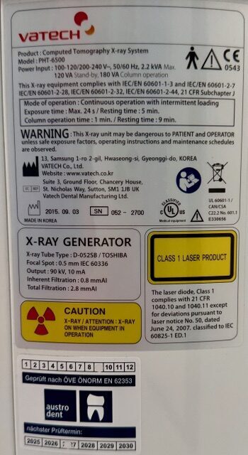 DVT, Vatech 8×8 cm, voll funktionsfähig mit aktuellen Software Updates / Standort Österreich Salzburg | 343393