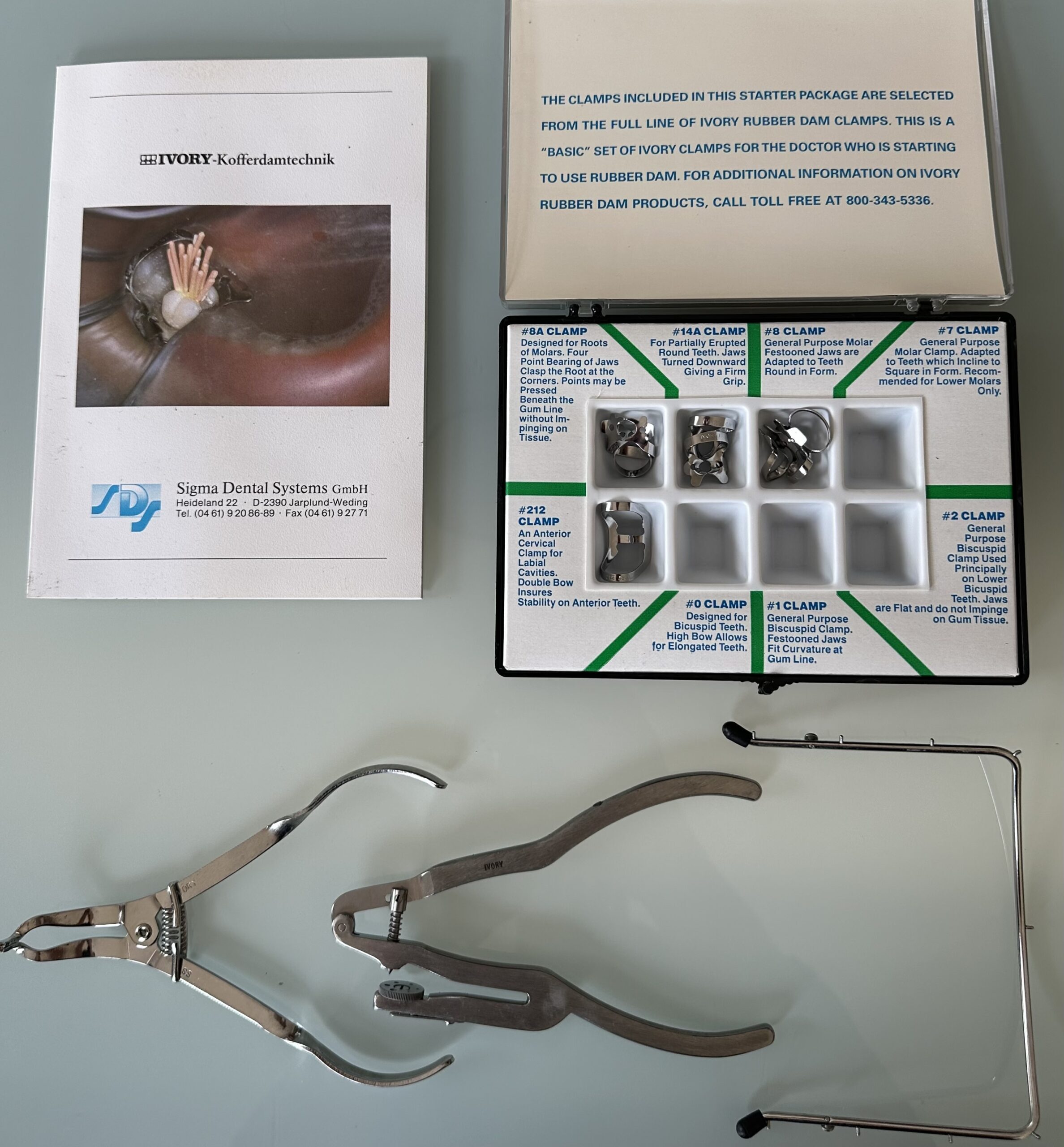 Original IVORY Rubber Dam Kit / Kofferdam-Set – Edelstahl – Top-Zustand, unbenutzt | 343681