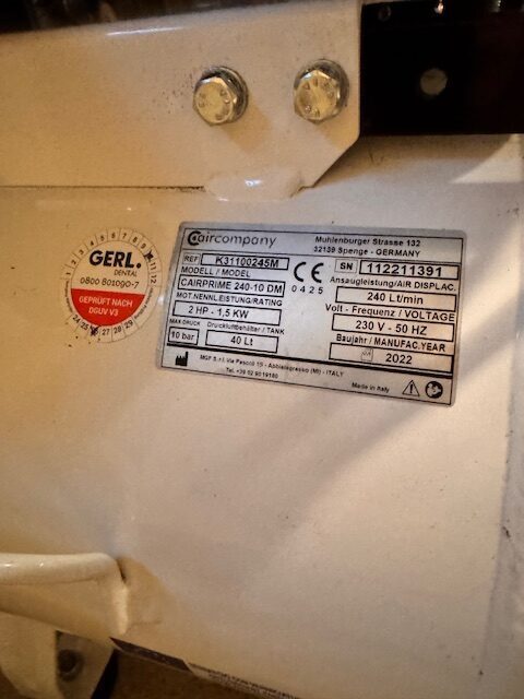 Dentalkompressor ölfrei Cairprime 240-10 DM | 343538