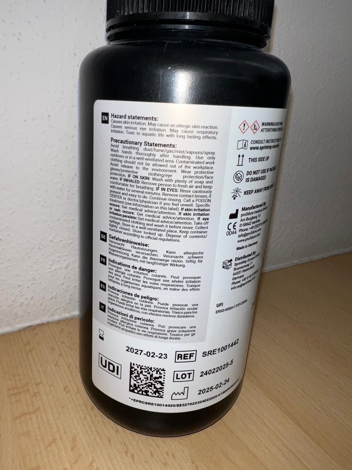 Temporary Crown & Teeth Resin Kunststoff, SprintRay EU, A2, 1000 ml | 342959