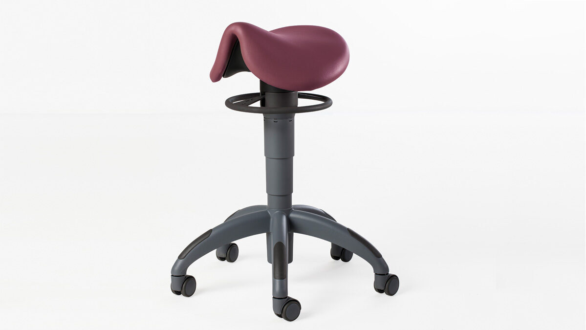 Sirona Sattelstuhl „THEO“ Stuhlbezug Carbon – so gut wie neu | 345158