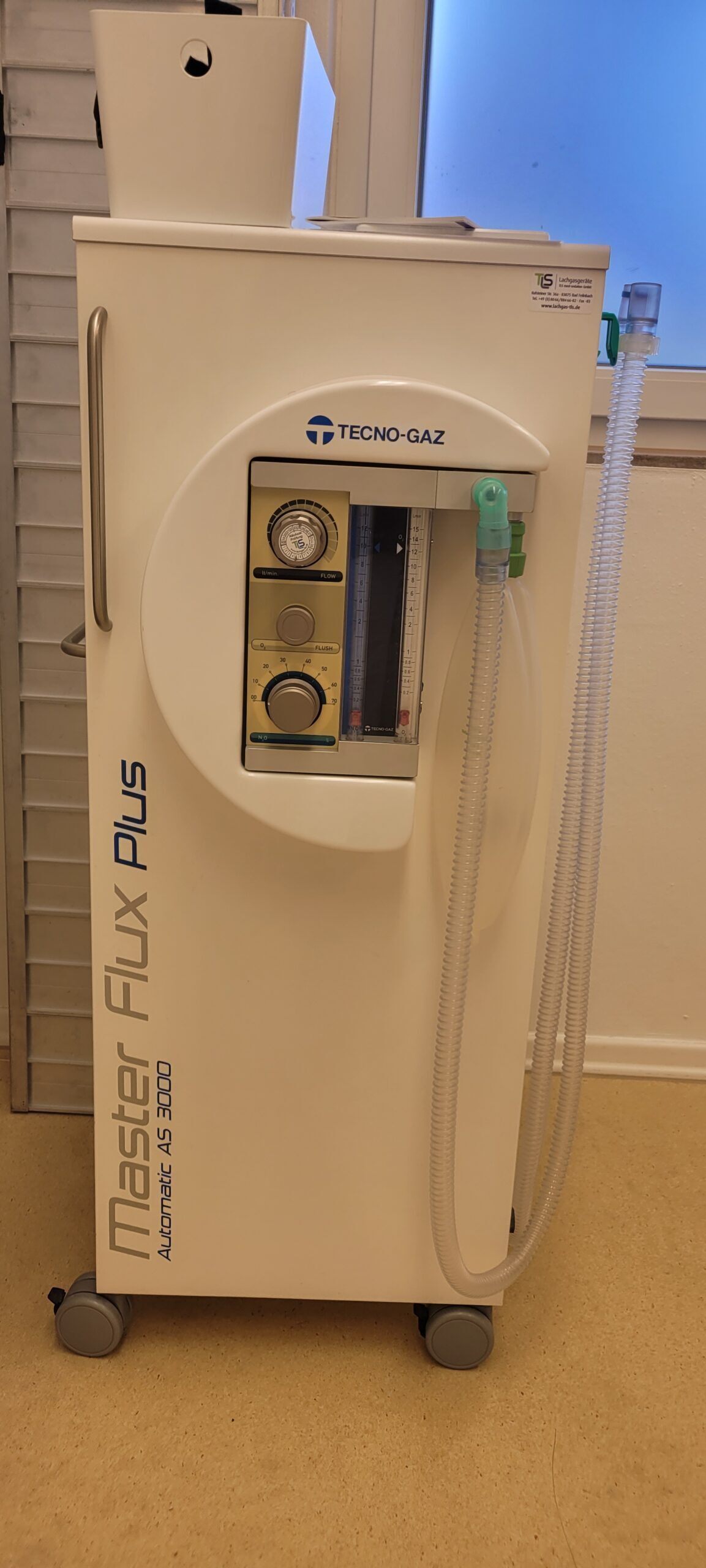 Lachgasgerät Masterflux Plus Automatic AS 3000 inkl. Masken (ohne Gasflaschen) | 344404