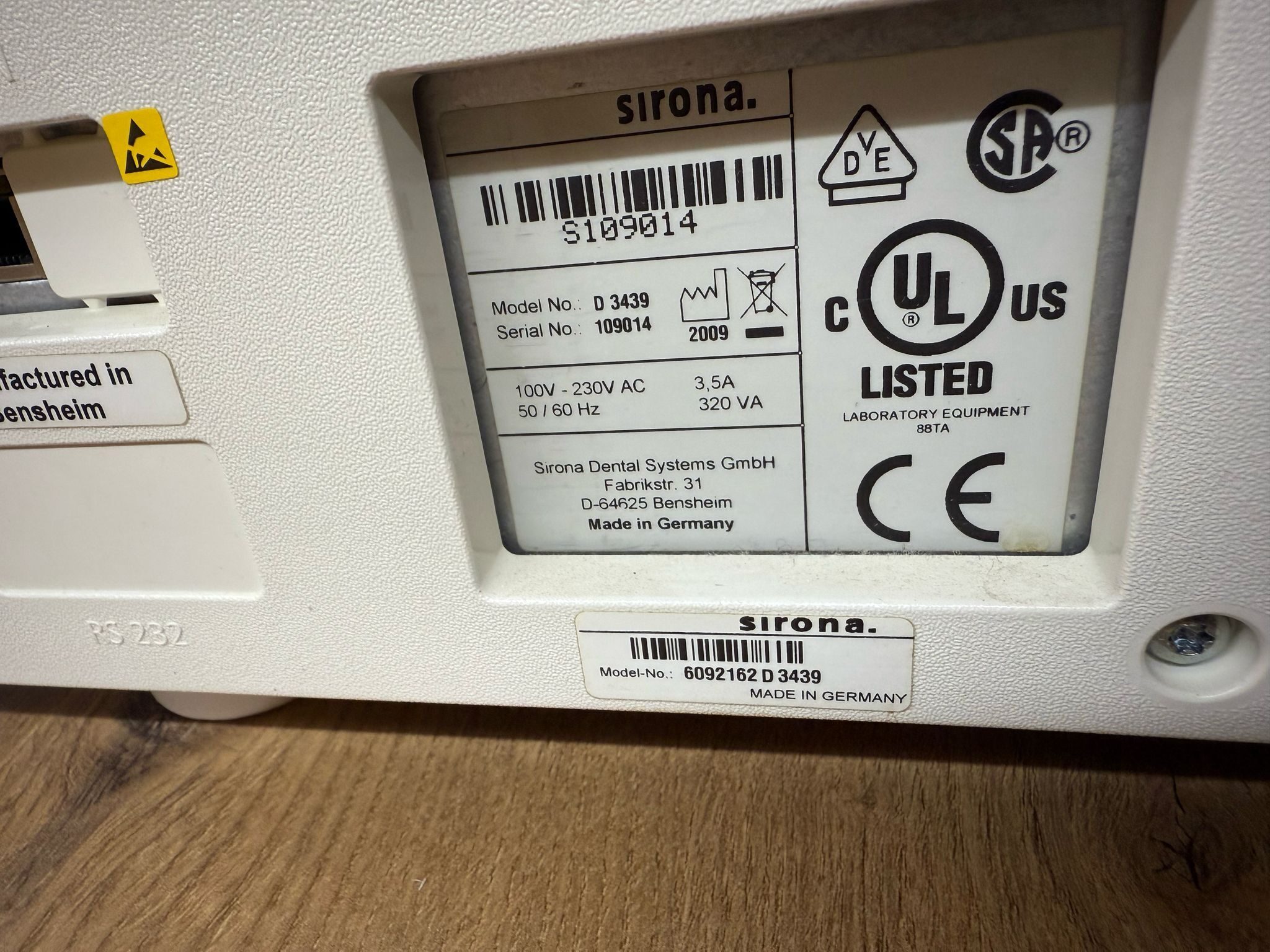 Sirona MC XL Schleif- & Fräseinheit | Dental Milling Machine CAD CAM | 345398