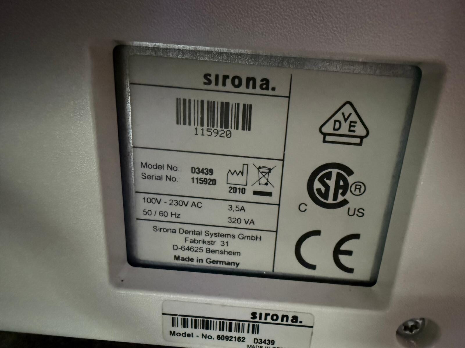 CEREC MC XL Dental Fräseinheit | CAD/CAM Schleifeinheit | 345407