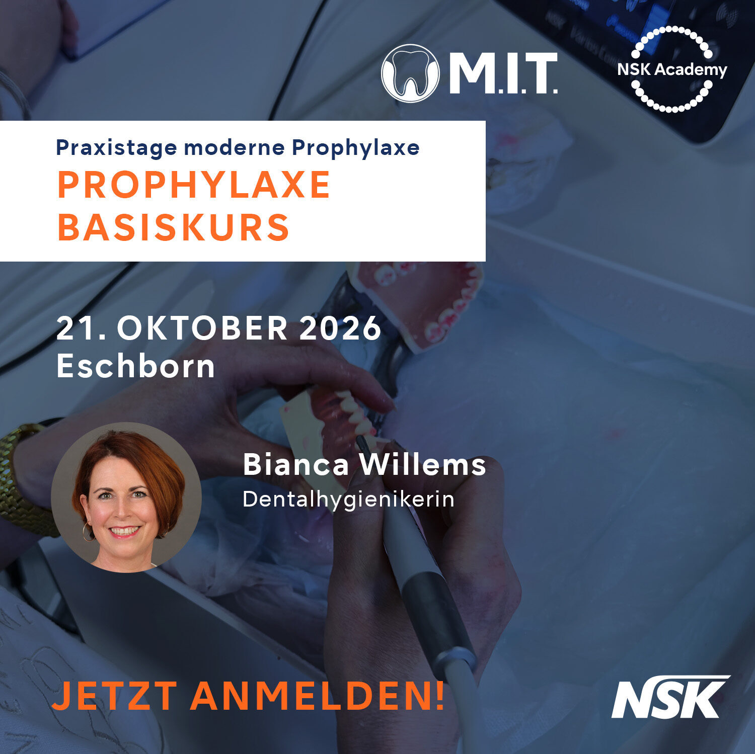 NSK Academy: Praxistage Moderne Prophylaxe 2026: Prophylaxe Basiskurs (für die supragingivale Behandlung) | 345239