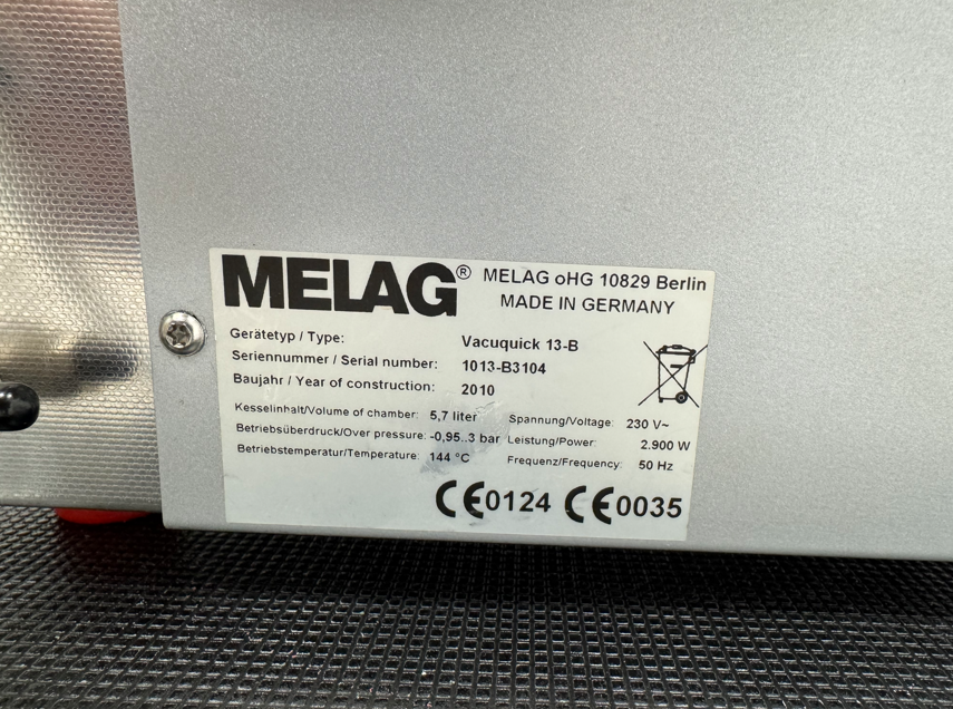 MELAG Vacuquick 13-B Autoklav Sterilisator Baujahr 2010 | 345468