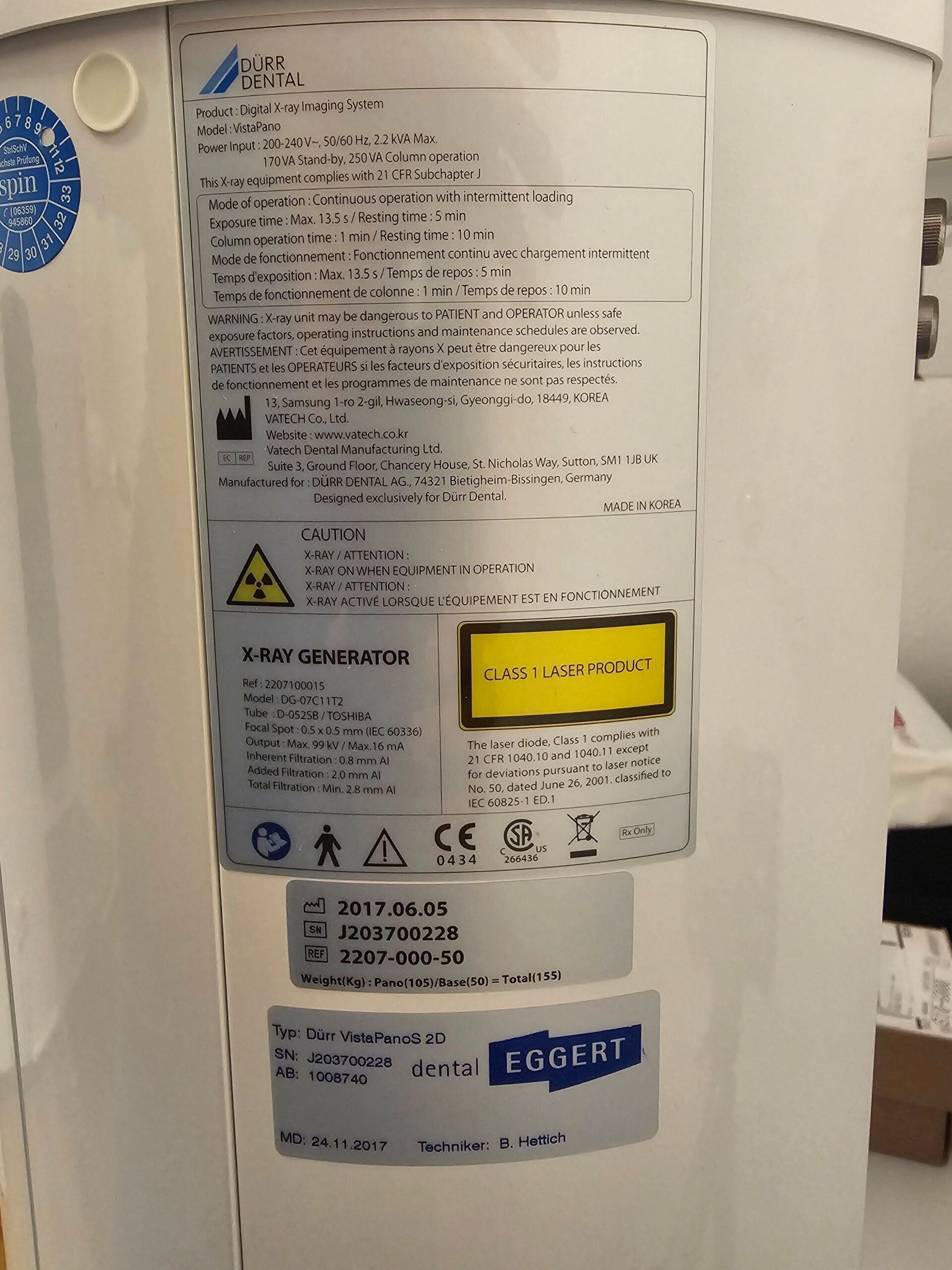 Dürr VistaPano S Röntgengerät Bj. 2017 gebraucht | 376173