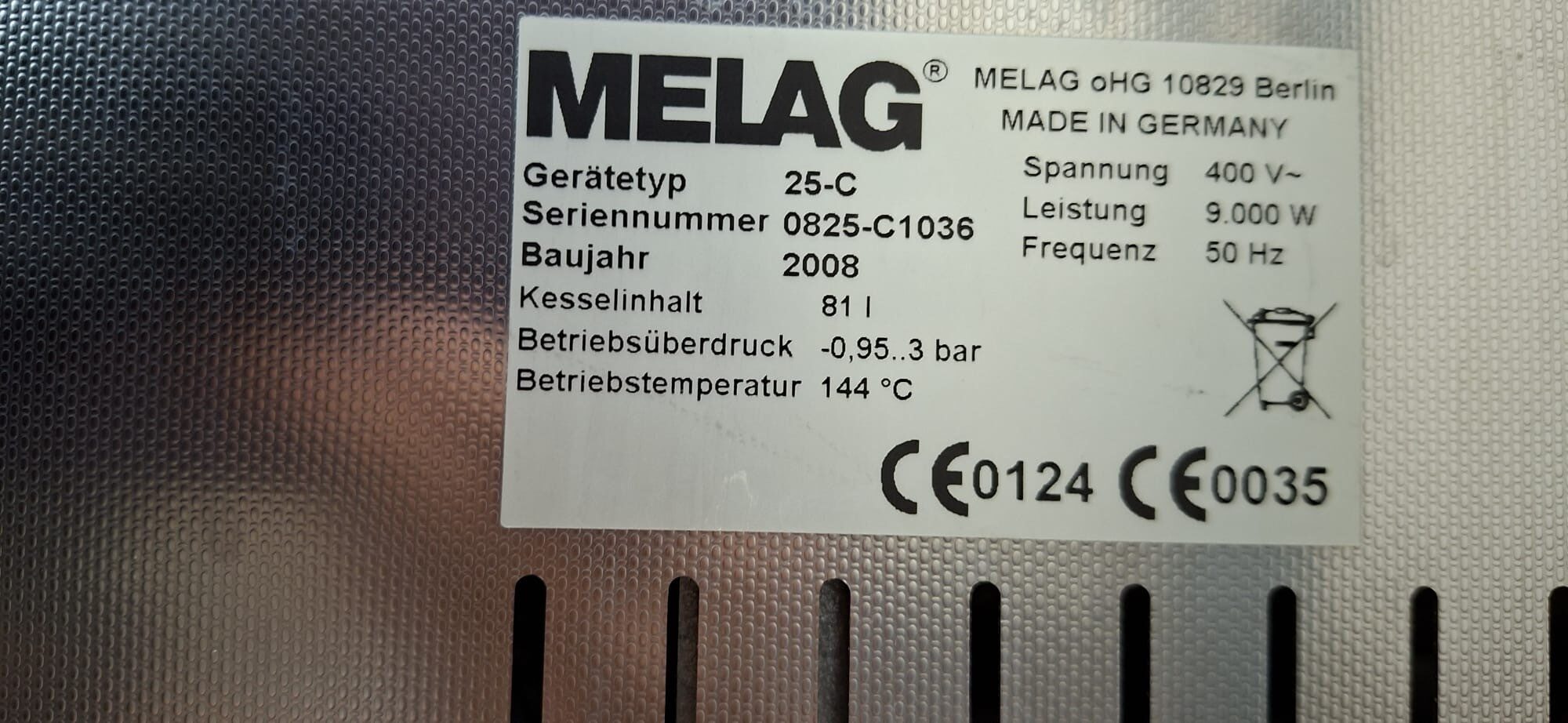 Melag Cliniklav 25, groß Sterilisator, gebraucht | 376067