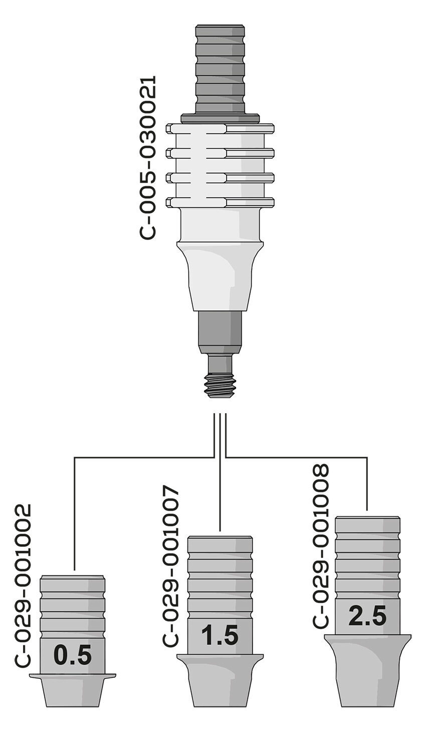 ICX-Abdruckpfosten, offen, non-hex | 380619