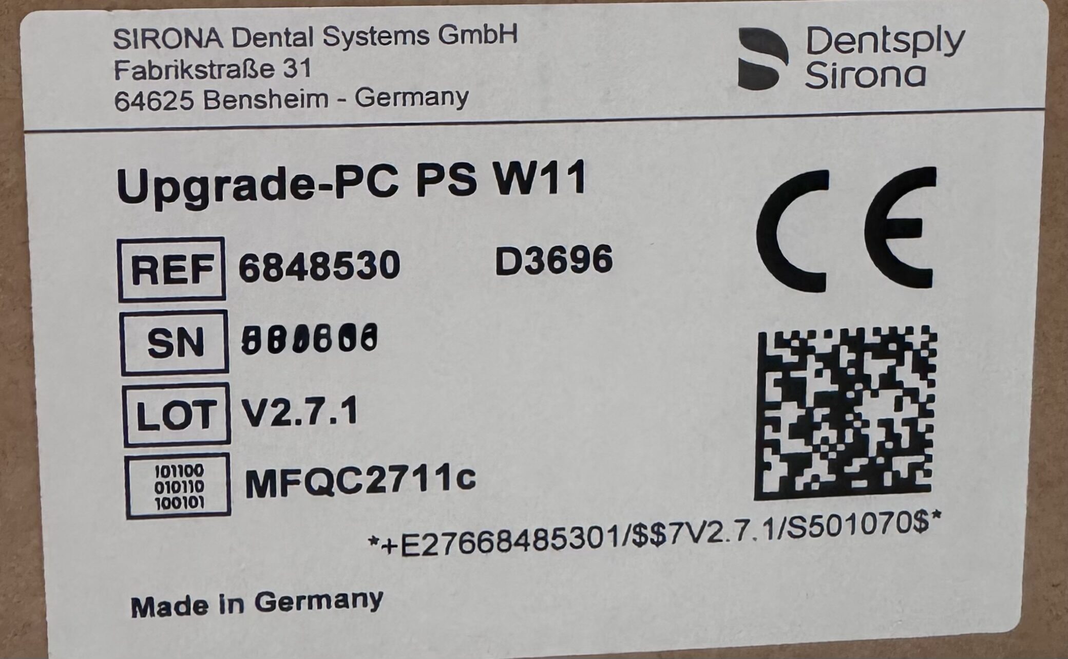 Dentsply Sirona Primescan AC Hardwarestand 2026 | 376697