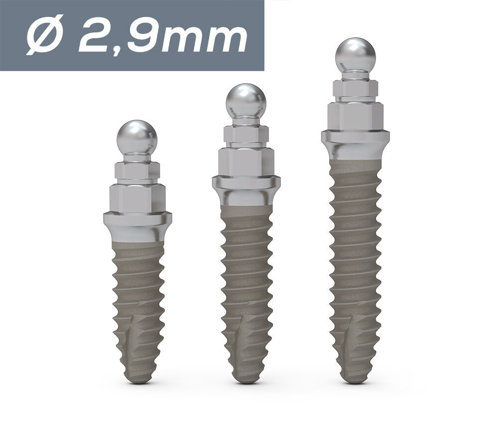 ICX–mini Implantat weiß, Ø 2.9mm, zweiteilig | 378568