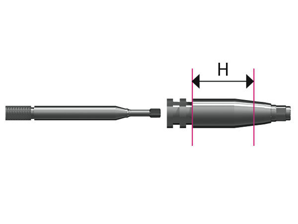 ICX–Titan Abdruckpfosten, offen, lang, 2-teilig | 377264